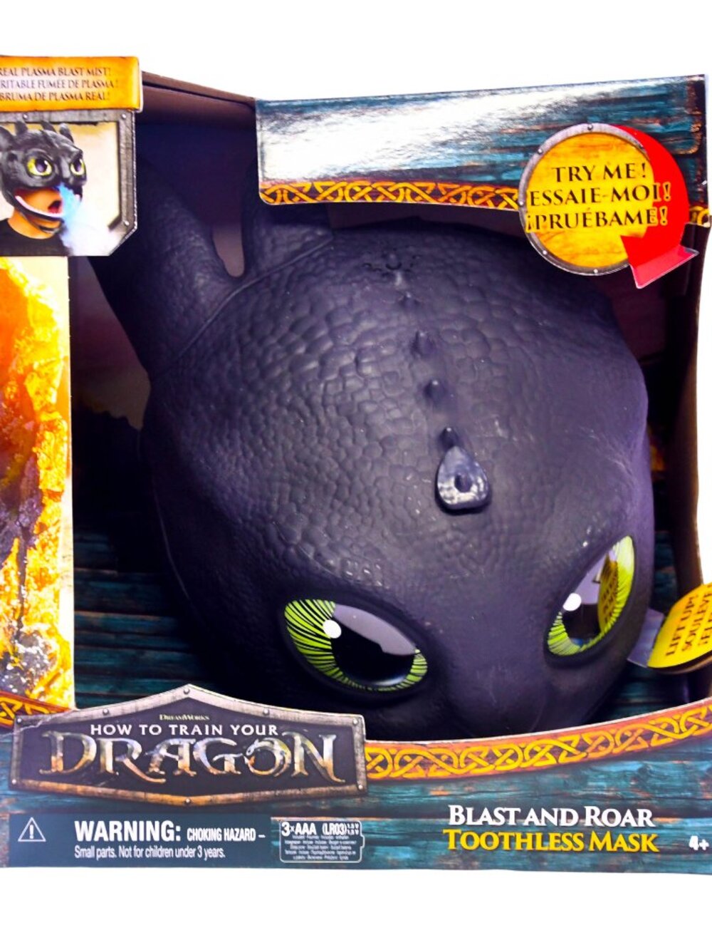 Blast and Roar Toothless Mask How to Train Your Dragon Movie Dreamworks NEW